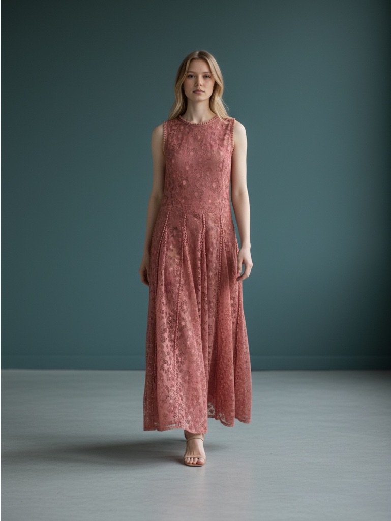 Btb Rose Lace Maxi Dress